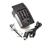 ALFAAL Equalizzatore per Chitarra Acustica A 3 Bande Preamplificatore Nero Equalizzatore A 3 Bande Pickup Nero Pickup Acustico (Color : Without EndpinCover)