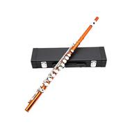ALFAAL Flauto Strumento Flauto a Chiave C a 16 Fori Flauto Arancione Aperto Professionale Chiuso Accessori e Parti per Flauto da Concerto Placcato Argento