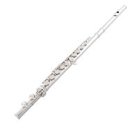ALFAAL Flauto Strumento Flauto Corpo in Rame Bianco Nichel con 16 Fori Chiave C Rame Bianco Nichel Foro Chiuso nichelato