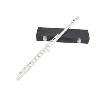 ALFAAL Flauto Strumento Modello con Scatola in Pelle con Corpo in Tubo di Rame Bianco accordato a C Flauto a 16 Fori Adatto ai Principianti per sostenere Gli esami