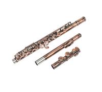 ALFAAL Flauto Strumento Set di Flauto a 16 Fori con Chiave C Accessorio per Strumento Flauto Chiave C Rosso Antico
