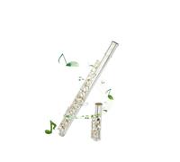 ALFAAL Flauto Strumento Strumento per Flauto Placcato in Argento a Foro Aperto a 16 Fori bocchino in Argento Addensato Argentato