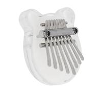 ALFAAL Kalimba 17 Tasti Mini 8 Tasti Kalimba Acrilico Trasparente Pollice Pianoforte Orso Cuore Gatto Goccia d'Acqua Forma Strumento Musicale(A)