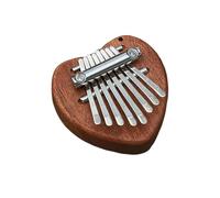 ALFAAL Kalimba 17 Tasti Mini Pianoforte A Pollice Kalimba A 8 Tasti Piccolo Strumento Musicale Indossabile in Legno(B)