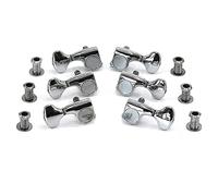 ALFAAL Manopola Per Chitarra Acustica Elettrica Per Chitarra Acustica Completamente Recintata Con Bobina A Farfalla A Farfalla Twisting Maniglia 1:21 (Color : Silver)