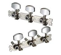 ALFAAL Meccaniche Meccaniche String Tuning Peg Pulsante Tuner 3R3L Argento Per Chitarra Acustica