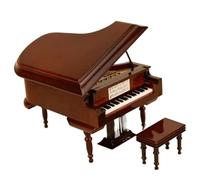 ALFAAL Mini Modello di Strumento Musicale Collezione di Strumenti Musicali in Legno Ornamenti Decorativi Mini Pianoforte Modello in Miniatura Decorazione Regali Ornamenti(Coffee,C)