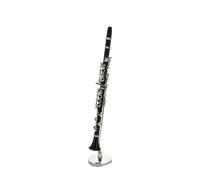 ALFAAL Mini Modello di Strumento Musicale Decorazione Modello Clarinetto Nero Strumento Musicale in Miniatura Realistico Ornamenti per La Scrivania della Casa