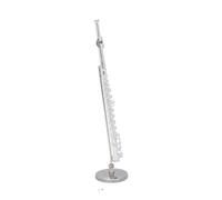 ALFAAL Mini Modello di Strumento Musicale Flauto in Miniatura in Rame Argentato con Supporto Mini Strumento Musicale Modello Accessorio Regalo Decorazione per La Casa Ornamenti