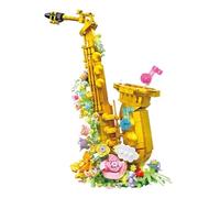 ALFAAL Mini Modello di Strumento Musicale Mazzo di Fiori Strumento Musicale Sassofono Set Fai da Te Blocchi Educativi Mattoni Ornamento Modello