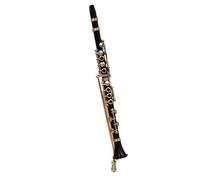 ALFAAL Mini Modello di Strumento Musicale Mini Modello di Clarinetto Strumento Musicale in Miniatura Decorazione da Scrivania con Scatola in Pelle Nera + Ornamenti A Staffa