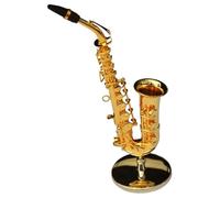ALFAAL Mini Modello di Strumento Musicale Ornamenti in Miniatura per Modelli di Sassofono Contralto Strumenti di Scena Ufficio Camera da Letto Decorazione della Casa(13CM)