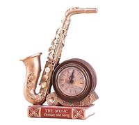 ALFAAL Mini Modello di Strumento Musicale Ornamenti in Stile Creativo Modello di Sassofono Ornamenti Decorazioni per Ufficio Soggiorno Artigianato(Gold)