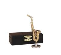 ALFAAL Mini Modello di Strumento Musicale Ornamenti Modello Sassofono Ornamenti Strumenti Musicali Amici Creativi Regali Scrivanie Soggiorni Decorazioni per La Casa(10 cm)