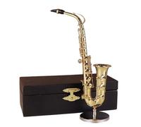 ALFAAL Mini Modello di Strumento Musicale Ornamenti Modello Sassofono Ornamenti Strumenti Musicali Amici Creativi Regali Scrivanie Soggiorni Decorazioni per La Casa(16 cm)