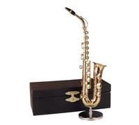 ALFAAL Mini Modello di Strumento Musicale Ornamenti per Strumenti A Sassofono Modelli Regalo per La Casa Mini Ornamenti per Scrivania E Soggiorno(A19cm)