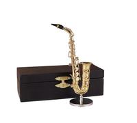 ALFAAL Mini Modello di Strumento Musicale Ornamenti per Strumenti A Sassofono Modelli Regalo per La Casa Mini Ornamenti per Scrivania E Soggiorno(A14cm)