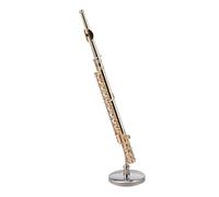 ALFAAL Mini Modello di Strumento Musicale Ornamenti per Strumenti Musicali in Miniatura in Ottone Placcato Oro Piccole Decorazioni Tromba Trombone Arpa Flauto(C)