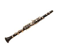 ALFAAL Mini Modello di Strumento Musicale Ornamenti per Strumenti Musicali Modello Clarinetto Decorazione da Scrivania con Scatola in Pelle Nera + Staffa