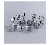 ALFAAL Nuovi Sintonizzatori Di Bloccaggio Per Chitarra Cromata Guitar Electric Guitar Machine Teste Sintonizzatori Lock Silver Guitar Tuning Pygs (con Imballaggio) (Color : 6L)