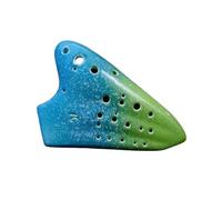 ALFAAL Ocarina in Ceramica per Adulti Ocarina Tripla Professionale Contralto C Chiave AC retrò Affumicata in Ceramica Flauto Ocarina Strumenti Musicali in Porcellana(C)