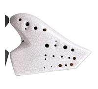 ALFAAL Ocarina in Ceramica per Adulti White Fission Triple Ocarina Alto C Key Professional Ceramics Ocarina in Porcellana