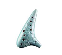 ALFAAL Ocarina Professionale Fengya Ocarina 12-Hole Alto C Tone Relief Ceramic Ocarina Musical Instrument Student Beginner Ocarina(Color:4)