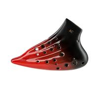 ALFAAL Ocarina Professionale Ocarina a Doppio Tubo Ocarina a Tre Tubi AC Smalto Tono Modello Ocarina Smalto a Tre Tubi AC do Alto Rosso