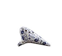 ALFAAL Ocarina Professionale Ocarina Professionale Contralto F/AF a 12 Fori Ocarina da Performance in Porcellana Blu e Bianca con buona intonazione e Suono