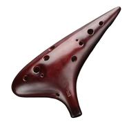 ALFAAL Ocarina Professionale Ocarina Strumento Musicale Professionale a 12 buche Souvenir scenico della Scuola di Ocarina affumicata(C)