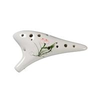 ALFAAL Ocarina Professionale Strumento da Performance Ocarina Dipinta a Mano a 12 Fori AC Flauto Alto Chiave C Ceramica Xun(4)