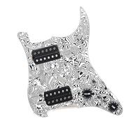 ALFAAL Pickup battipenna Single Coil Speciale per 5 HH Battipenna Precablato Battipenna Diviso A Spirale Battipenna Caricato HH con Set di Pickup Humbucker(C)