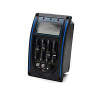 ALFAAL Pickup per Chitarra Acustica A 5 Bande EQ Preamplificatore Sintonizzatore LCD Sistema di Equalizzazione Pickup Piezoelettrico Colore Blu (Color : 4 Bands)