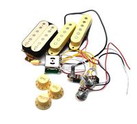 ALFAAL Pickup-Set per Chitarra Elettrica Chitarra Elettrica Singolo Singolo Doppio Pickup Set Completo di Circuiti con Potenziometro Pickup Circuito Integrato per Chitarra ST(Yellow)