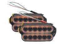 ALFAAL Pickup-Set per Chitarra Elettrica Pickup Humbucker per Chitarra Elettrica Doppia Bobina Regolabile in Metallo con 4 Cavi Sostitutivi A Spirale Nero Rosso(W)