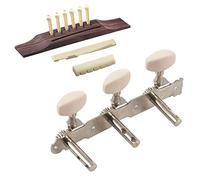 ALFAAL Pinsini da 6pcs Bridge/Sella/Doce Punti Abalone con 2pcs Acoustic Classic Guitar Set Tuning Pegs Keys Machine Teste Atuntelli