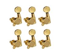 ALFAAL Piroli Per Accordatura Per Corde Di Chitarra Meccaniche Meccaniche Sigillate Meccaniche Grover Chiavi Per Accordatura Pulsante Ovale 6 A Sinistra (Color : Gold 6 Left)