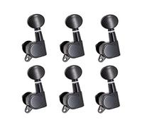 ALFAAL Piroli Per Accordatura Per Corde Di Chitarra Meccaniche Meccaniche Sigillate Meccaniche Grover Chiavi Per Accordatura Pulsante Ovale 6 A Sinistra (Color : Black 6 Left)
