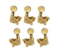 ALFAAL Piroli Per Accordatura Per Corde Di Chitarra Meccaniche Meccaniche Sigillate Meccaniche Grover Chiavi Per Accordatura Pulsante Ovale 6 A Sinistra (Color : Gold 3 Right 3 L)