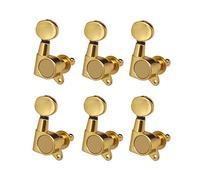 ALFAAL Piroli Per Accordatura Per Corde Di Chitarra Meccaniche Meccaniche Sigillate Meccaniche Grover Chiavi Per Accordatura Pulsante Ovale 6 A Sinistra (Color : Gold 6 Right)