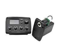 ALFAAL Preamplificatore EQ per Chitarra Acustica da 10 Pezzi 70 * 48mm con Sintonizzatore Digitale Equalizzatore EQ A 4 Bande con Pickup per Chitarra Sintonizzatore