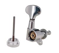 ALFAAL Pulsanti di Stringa di Chitarra Sintonizzatori di Chitarra per Chitarra di Pesca Tuner Silver 6R Tuning PEG