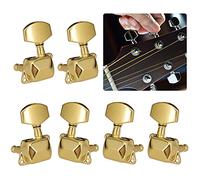 ALFAAL Rapporto 6pcs Gear 1:15 Semi-chiuso Acoustic Guitar Tuning Pegs Tuner Machine Teste Testine Tunimento (Color : Gold)