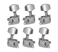 ALFAAL Rapporto 6pcs Gear 1:15 Semi-chiuso Acoustic Guitar Tuning Tuner Tuner Machine Teste Testine Tunimento Tasti 3L3R (Color : Silver)