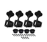 ALFAAL Set di 4 Pz. Bass Machine Heads 4R Tuning Punters Sintonizzatori Apri Apri per Basso (Color : Black)