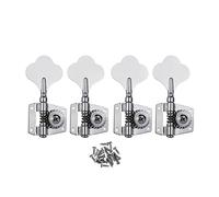 ALFAAL Set di 4 Pz. Bass Machine Heads 4R Tuning Punters Sintonizzatori Apri Apri per Basso (Color : Chrome)