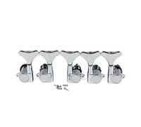 ALFAAL Set di 5pcs Bass Machine Heads Tuning Pegs Tyys Tyys 2L3R / 2R3L. per Bassi Elettrici 5 Stringhe (Color : 2L3R Chrome)