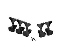 ALFAAL Set di 5pcs Bass Machine Heads Tuning Pegs Tyys Tyys 2L3R / 2R3L. per Bassi Elettrici 5 Stringhe (Color : 3L2R Black)