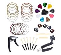 ALFAAL Set di Accessori per Chitarra Set di Strumenti per Il Cambio delle Corde Tre in Uno Set di Corde per Capotasto