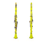 ALFAAL Set di Clarinetto in SIB A 17 Tasti Giallo con Custodia in Tela A Doppia Canna per Studenti E Principianti Clarinetti
